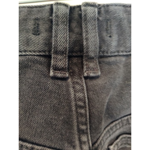 We The Free People Button Fly High Rise Straight Leg Black Denim Jeans Size 25 - Picture 7 of 10